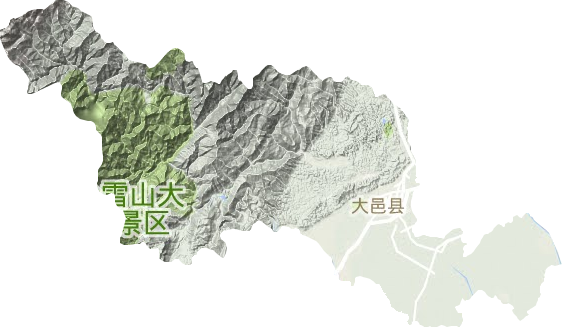 大邑縣地形圖