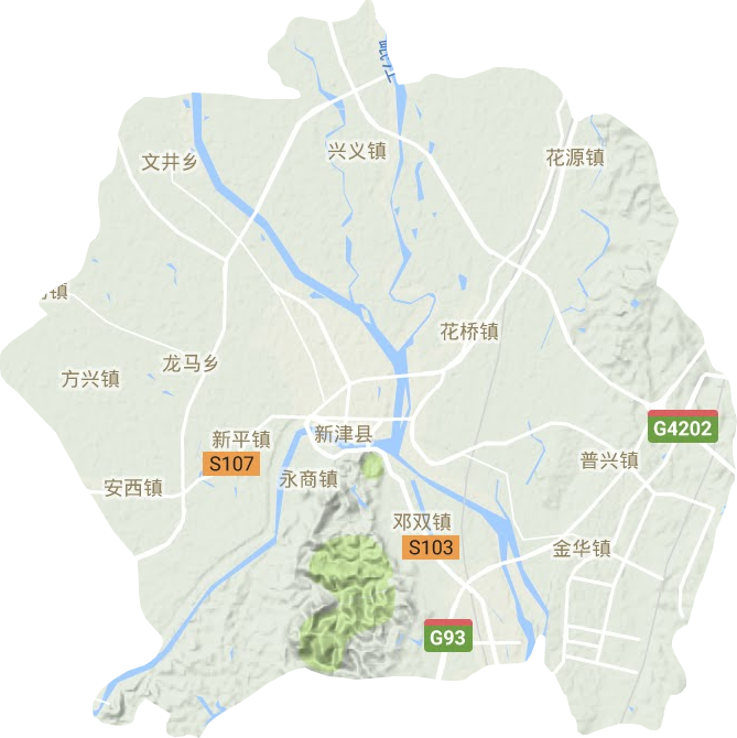 新津縣地形圖