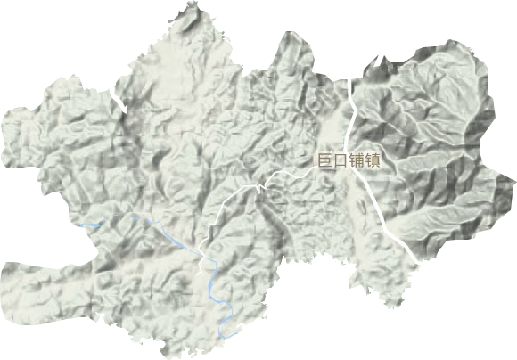 巨口鋪鎮地形圖