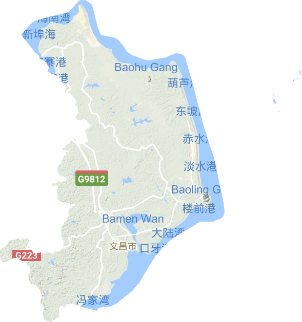 文昌市地形圖