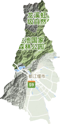 都江堰市地形圖