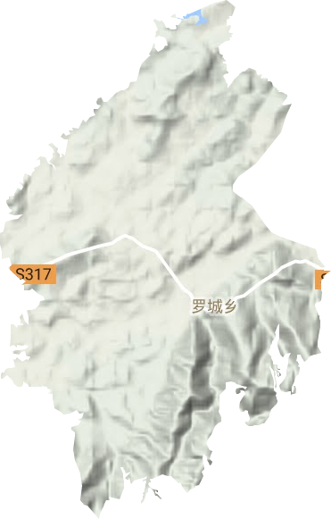 羅城鄉(xiāng)地形圖