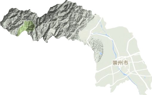 崇州市地形圖
