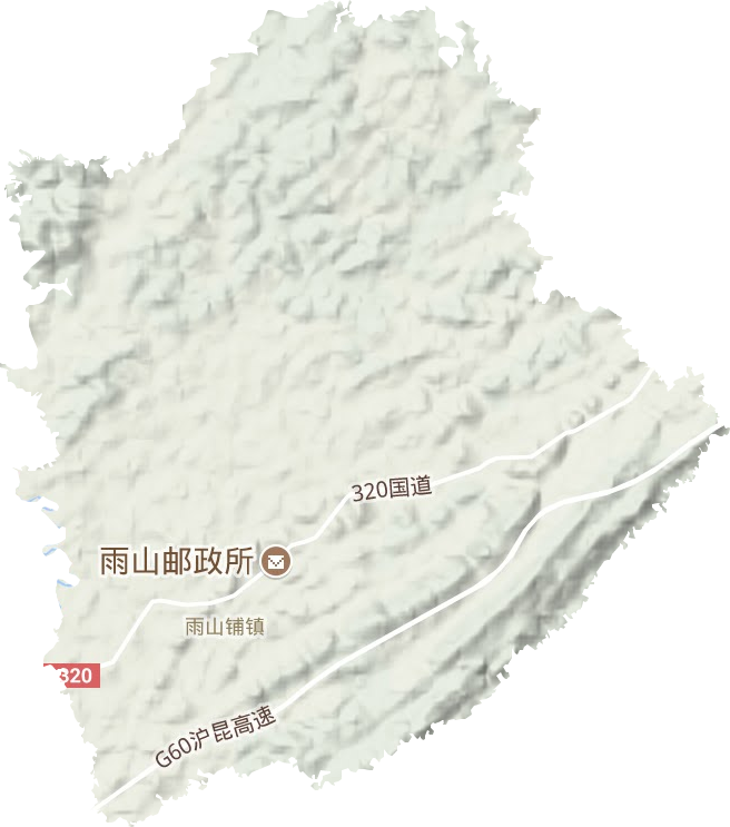 雨山鋪鎮地形圖