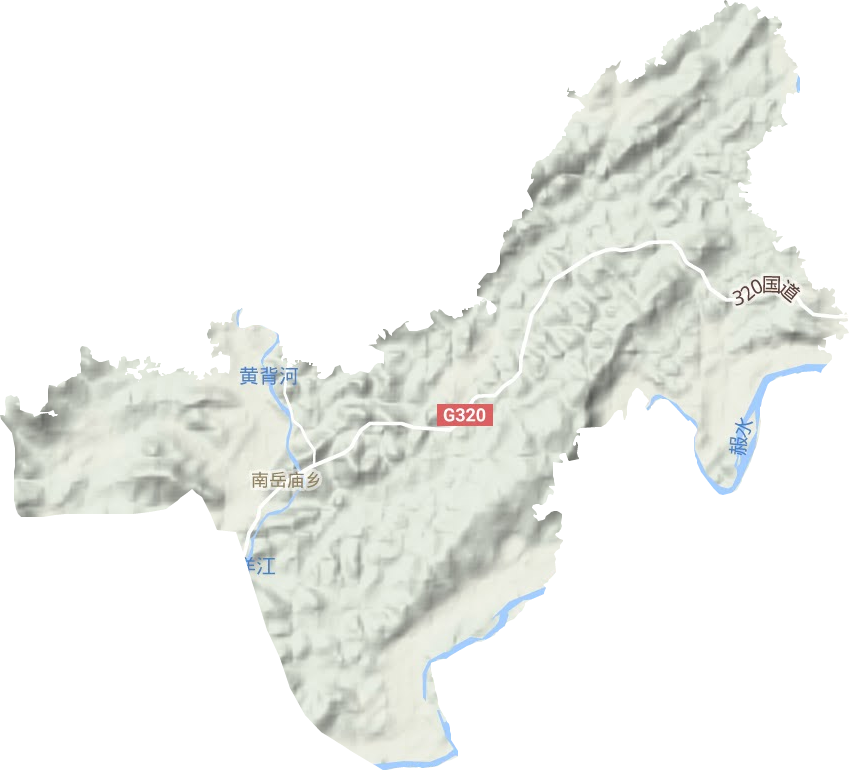 南岳廟鄉地形圖