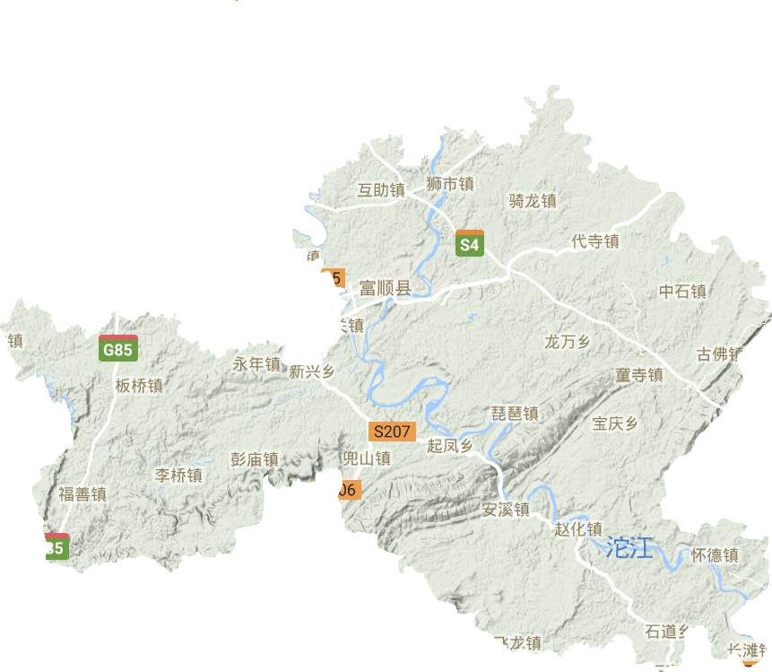 富順縣地形圖