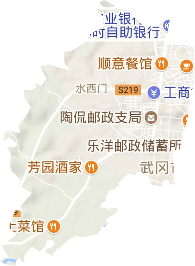 水西門街道地形圖