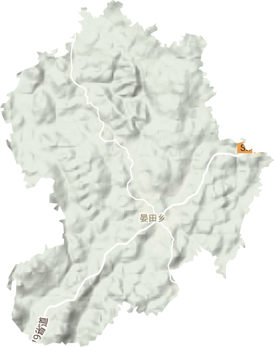 晏田鄉地形圖