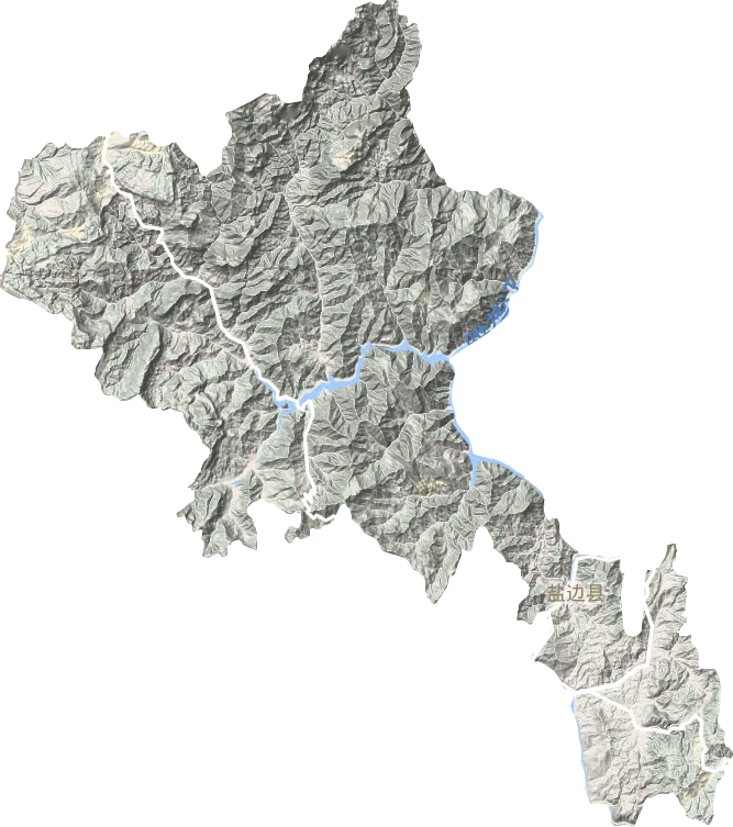 鹽邊縣地形圖
