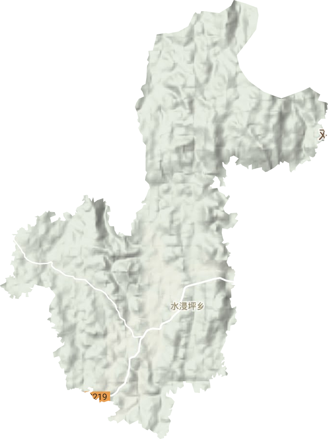 水浸坪鄉地形圖