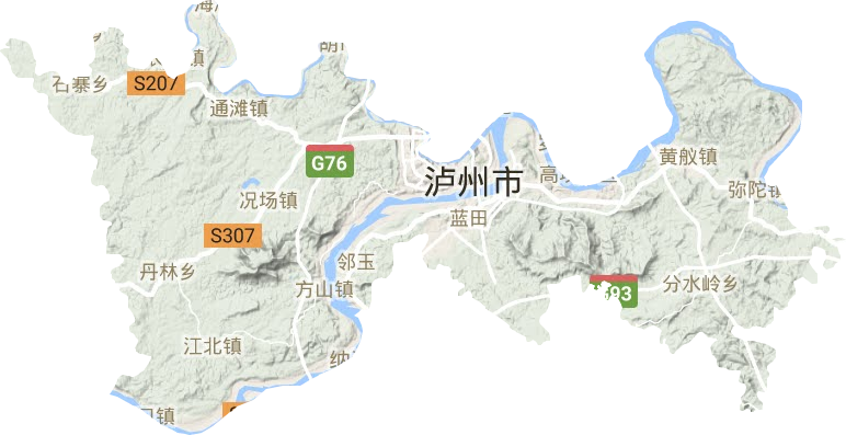 江陽(yáng)區(qū)地形圖