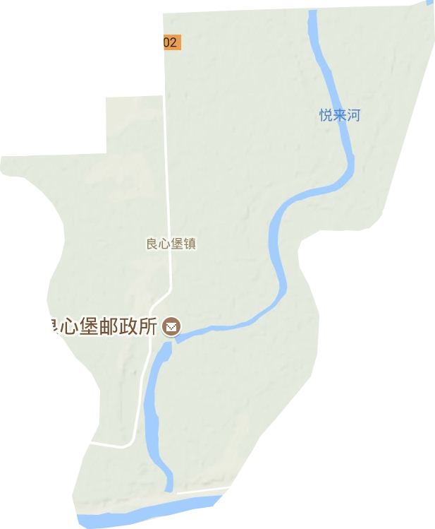 良心堡鎮地形圖