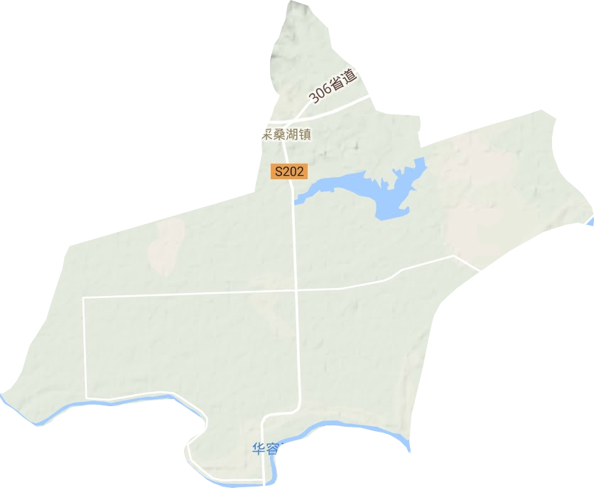 采桑湖鎮地形圖