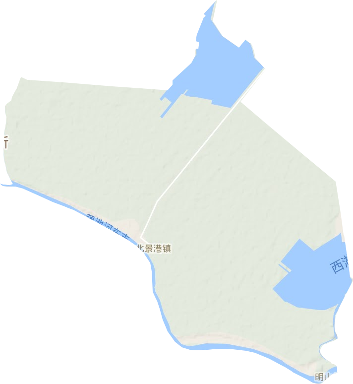 北景港鎮(zhèn)地形圖