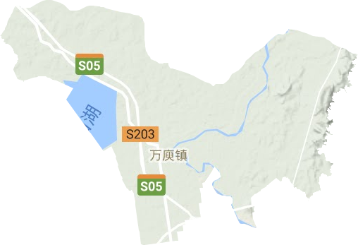 萬庾鎮地形圖