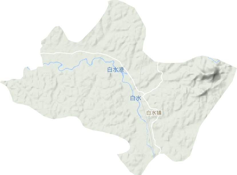 白水鎮地形圖