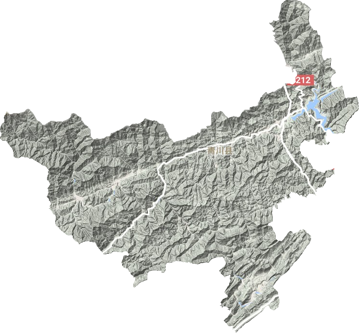 青川縣地形圖