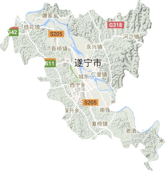 船山區地形圖