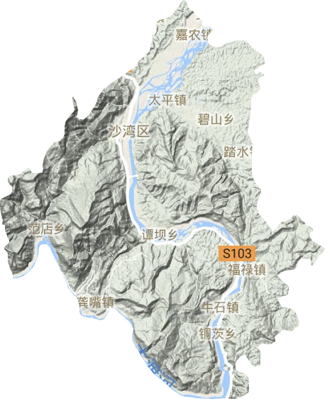 沙灣區地形圖