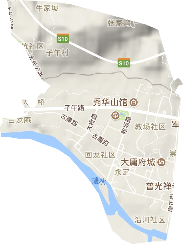 永定街道地形圖