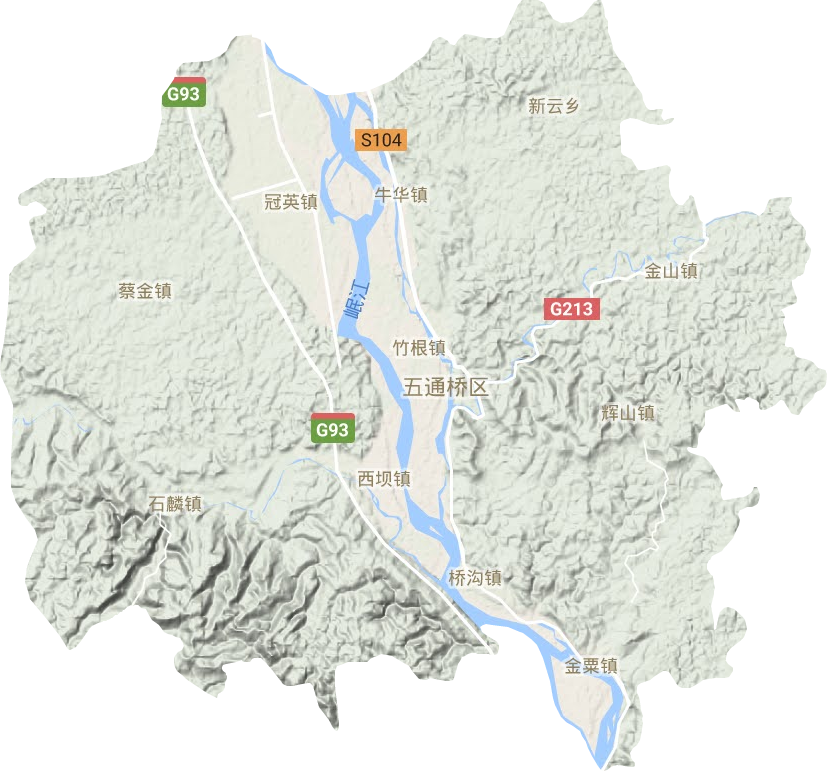 五通橋區地形圖