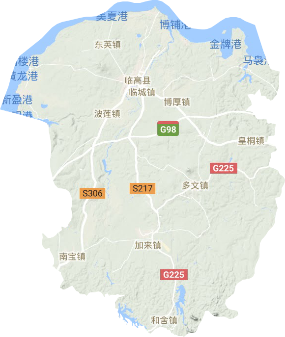臨高縣地形圖
