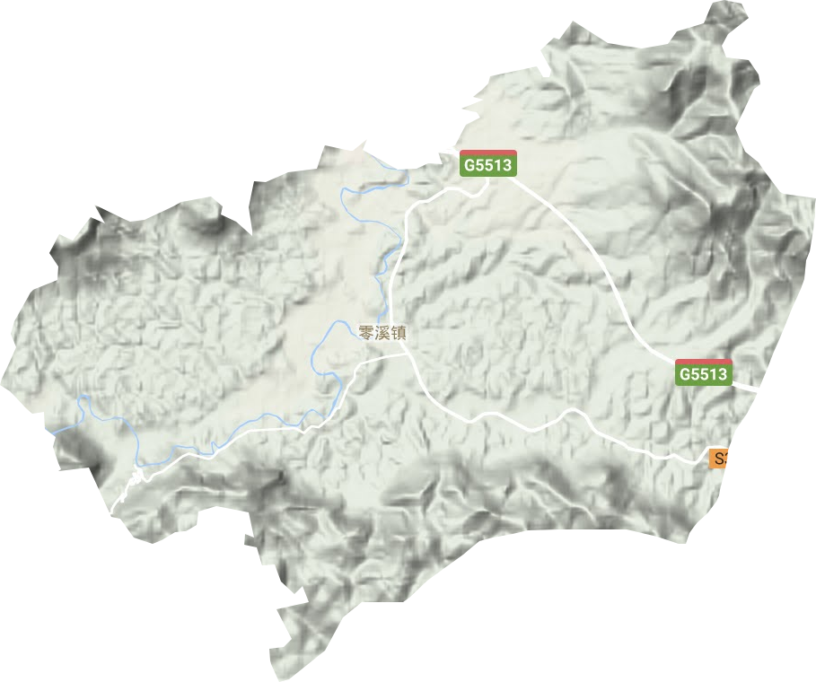 零溪鎮(zhèn)地形圖