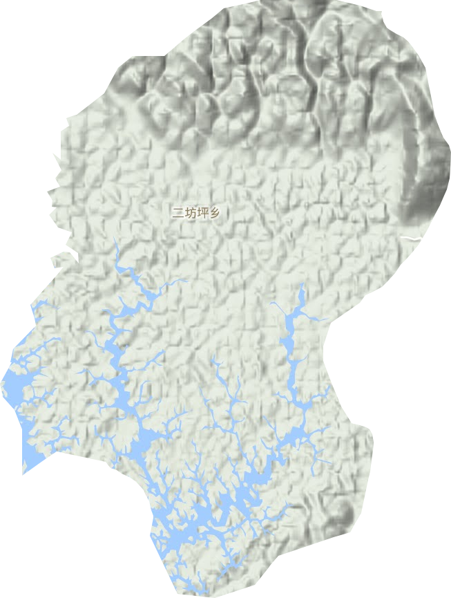 二坊坪鄉(xiāng)地形圖