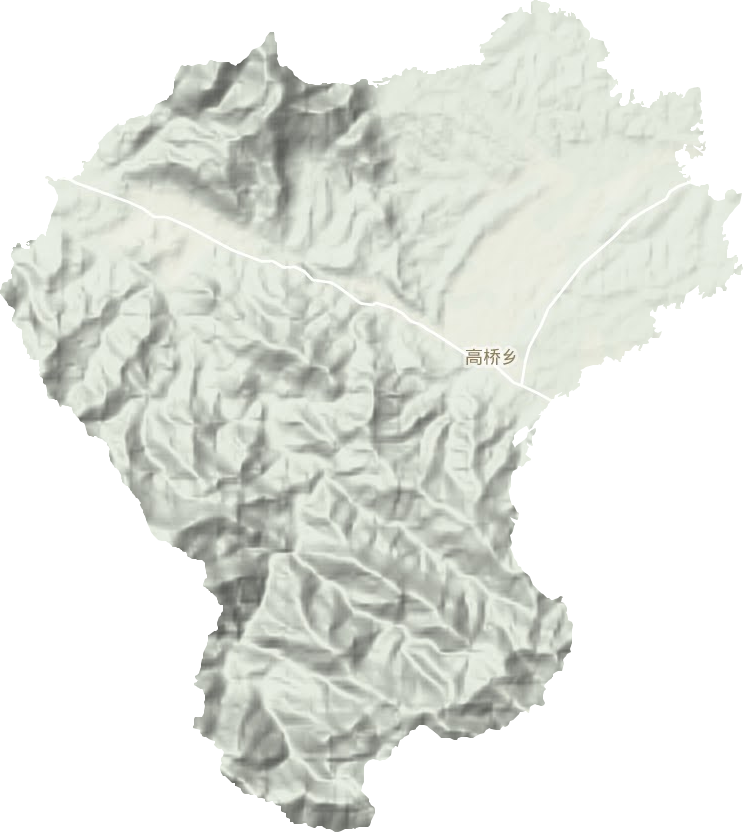 高橋鄉(xiāng)地形圖
