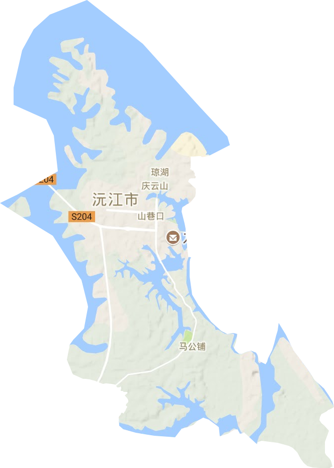瓊湖街道地形圖