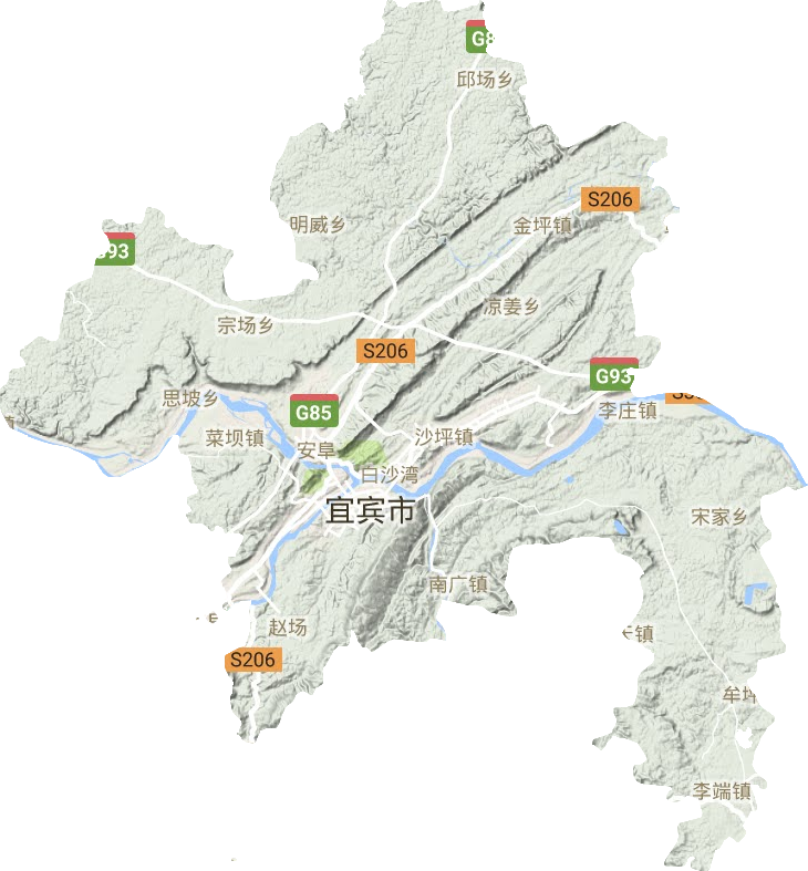 翠屏區地形圖