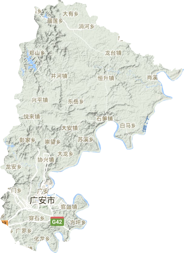 廣安區地形圖