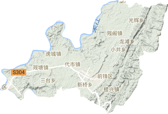 前鋒區(qū)地形圖