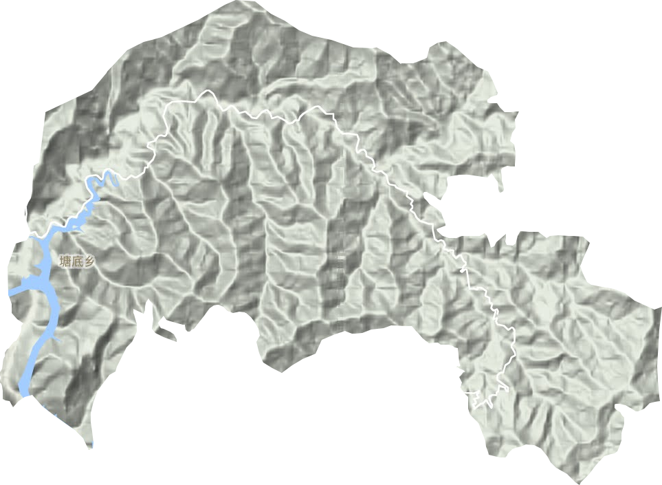 塘底鄉(xiāng)地形圖