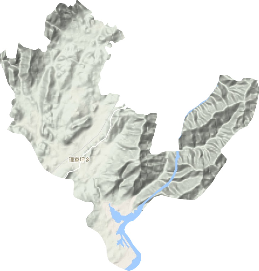 理家坪鄉(xiāng)地形圖