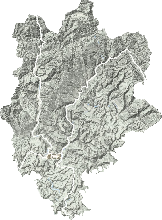 通江縣地形圖