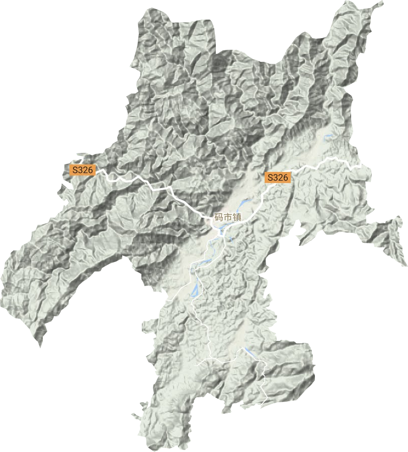 碼市鎮地形圖