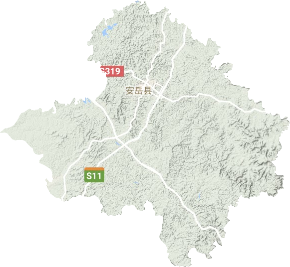 安岳縣地形圖