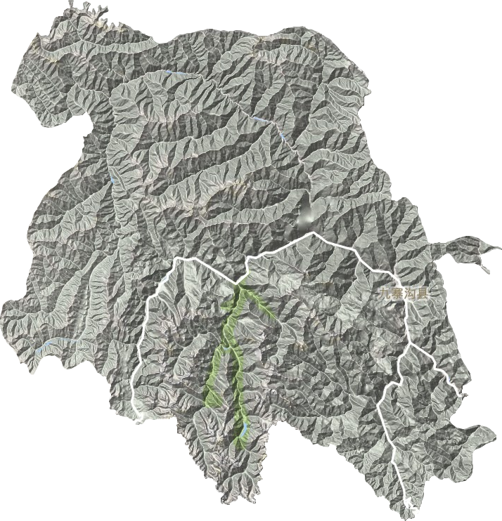 九寨溝縣地形圖