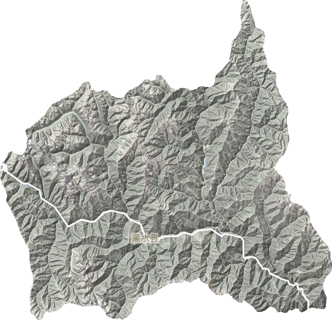 黑水縣地形圖