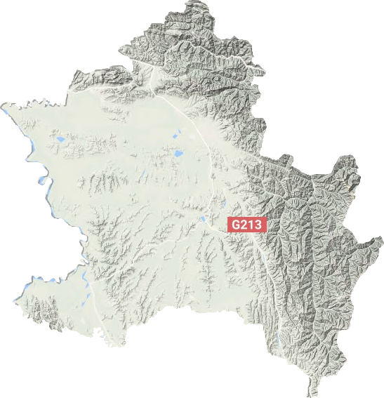 若爾蓋縣地形圖