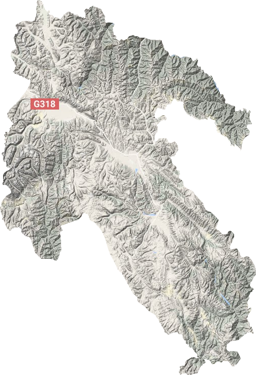 理塘縣地形圖