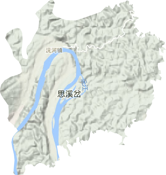 沅河鎮地形圖