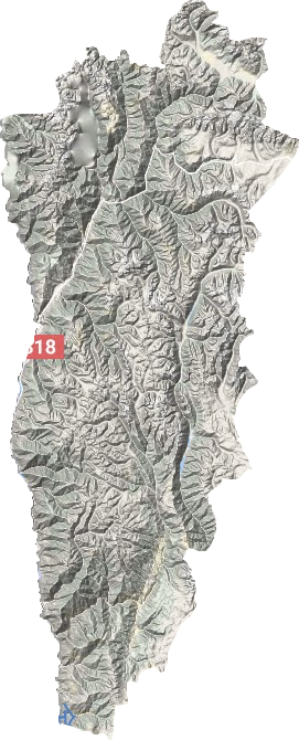 巴塘縣地形圖