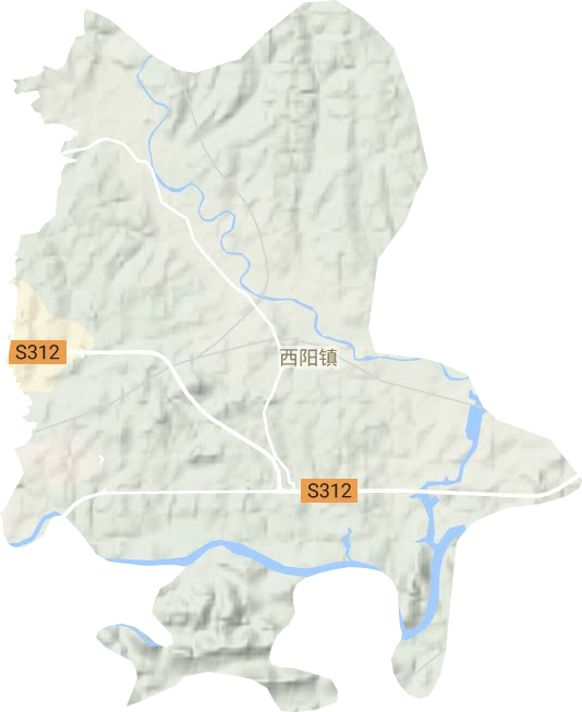 大埠橋街道地形圖