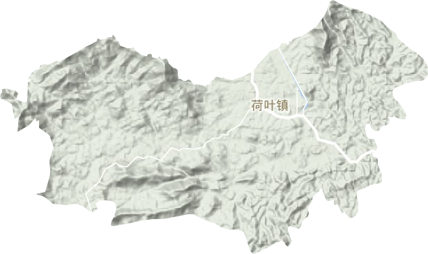 荷葉鎮(zhèn)地形圖