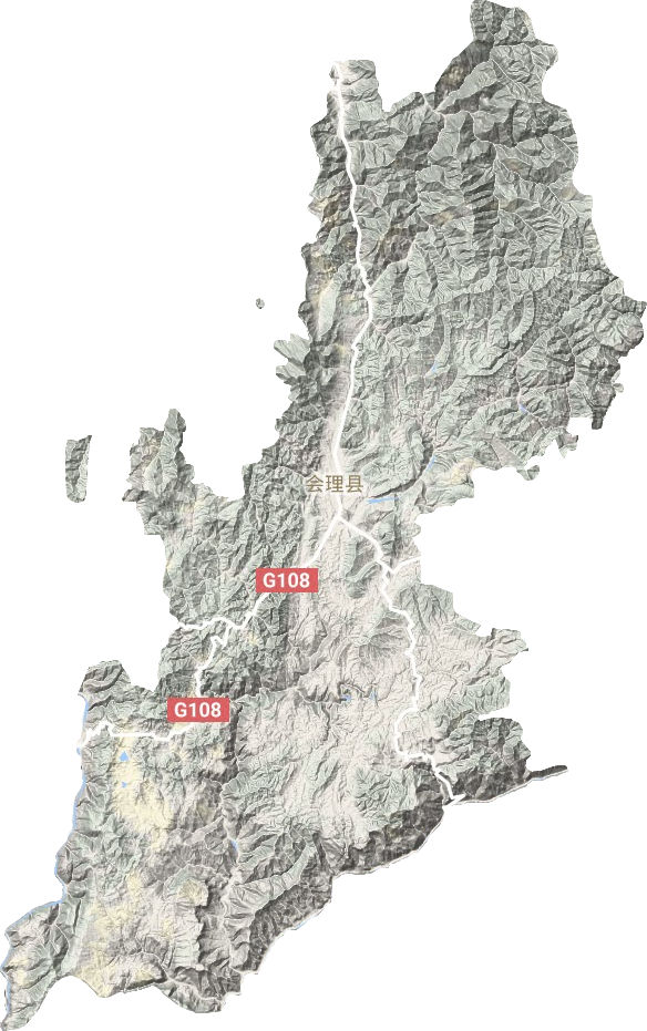 會理縣地形圖