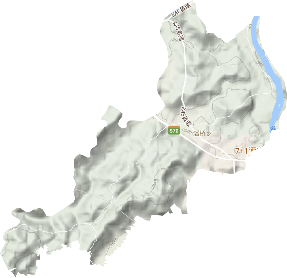 潘橋鄉(xiāng)地形圖