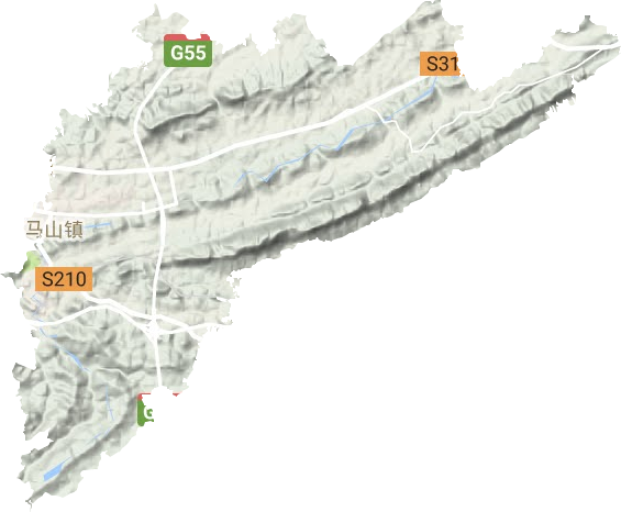 石馬山鎮地形圖
