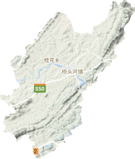 橋頭河鎮地形圖